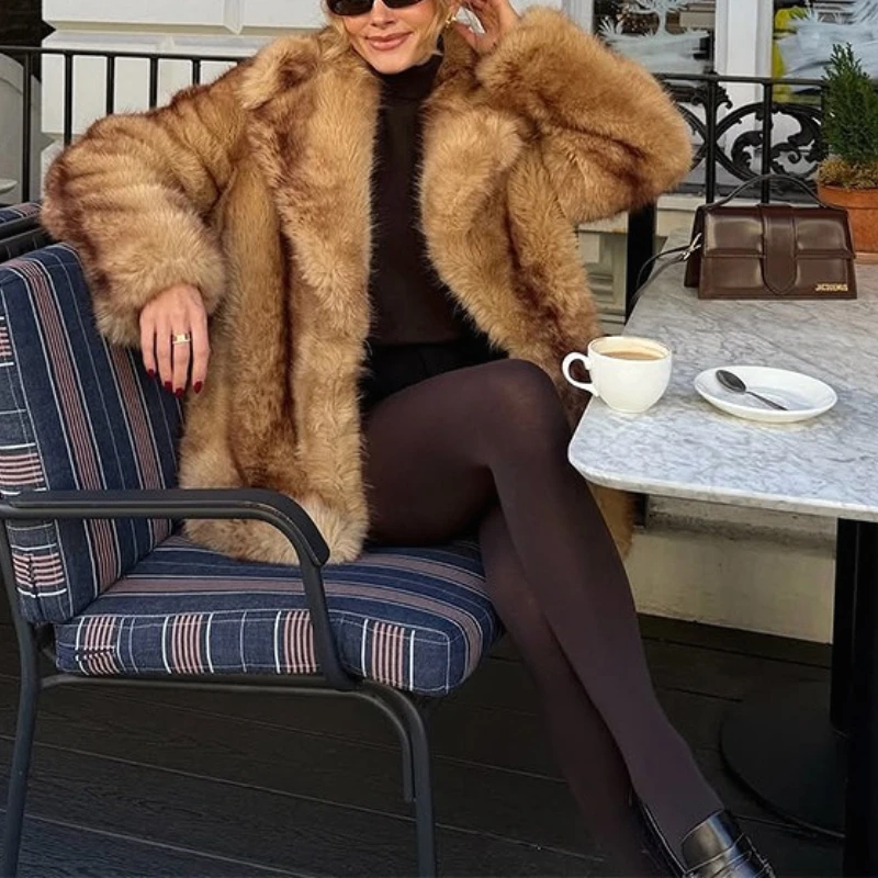 Faux Fur Women Coats Turn Down Collar Jackets Thick Warm Coat Y2k Streetwear Elegant Jacket Open Stitch Outerwear Autumn Winter
Faux Fur Women Coats Turn Down Collar Jackets Thick Warm Coat Y2k Streetwear Elegant Jacket Open Stitch Outerwear Autumn Winter