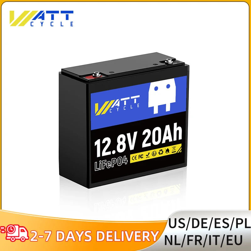 Wattcycle 12V 20Ah LiFePO4 Battery EV Grade A+ Cells Intelligent BMS 256Wh Compact Lightweight Home Energy Storage
Wattcycle 12V 20Ah LiFePO4 Battery EV Grade A+ Cells Intelligent BMS 256Wh Compact Lightweight Home Energy Storage
