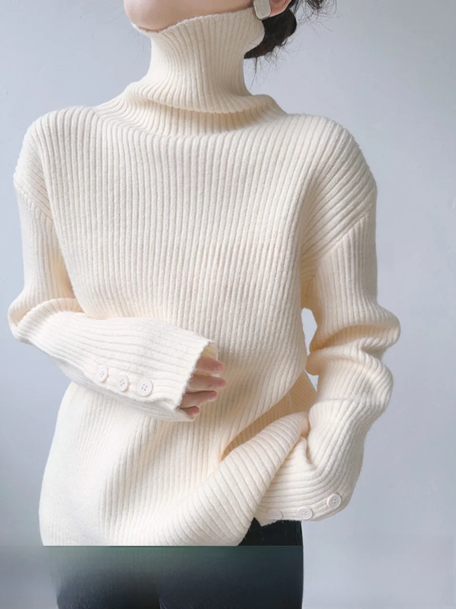 Повседневный женский свитер Achu с высоким воротом, утепленный, свободного кроя, весенний, белый, комфортный, в стиле кэжуал, премиум-класса, элегантный
Повседневный женский свитер Achu с высоким воротом, утепленный, свободного кроя, весенний, белый, комфортный, в стиле кэжуал, премиум-класса, элегантный