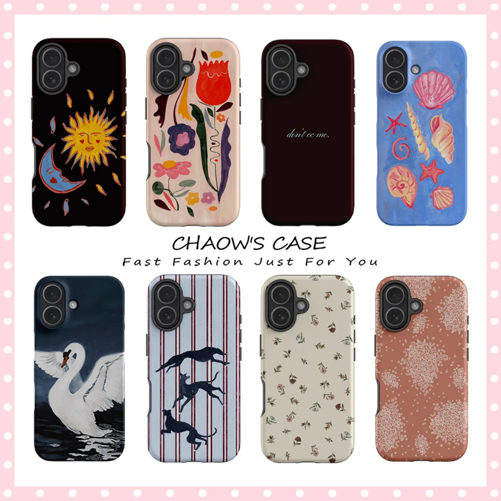 New CHAOW Ins style TD Fashion Phone Case for iPhone 17 16 15 14 13 12 11 Pro Max Air Plus Luxury Double-layer Back Cover
New CHAOW Ins style TD Fashion Phone Case for iPhone 17 16 15 14 13 12 11 Pro Max Air Plus Luxury Double-layer Back Cover