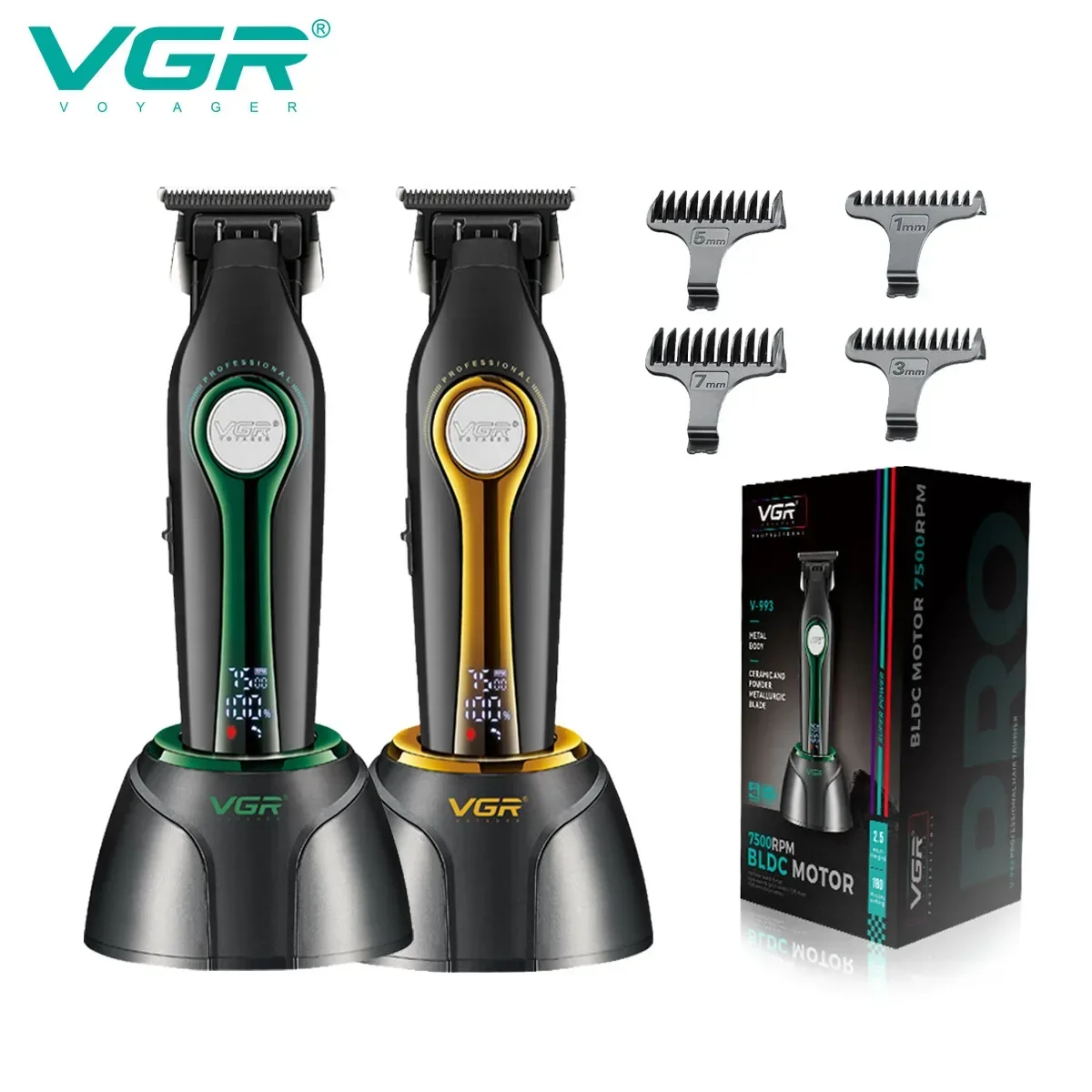 VGR Hair Trimmer Professional Haircut Machine Electric Barber Clipper Brushless Motor Clipper Rechargeable Trimmer for Men V-993
VGR Hair Trimmer Professional Haircut Machine Electric Barber Clipper Brushless Motor Clipper Rechargeable Trimmer for Men V-993