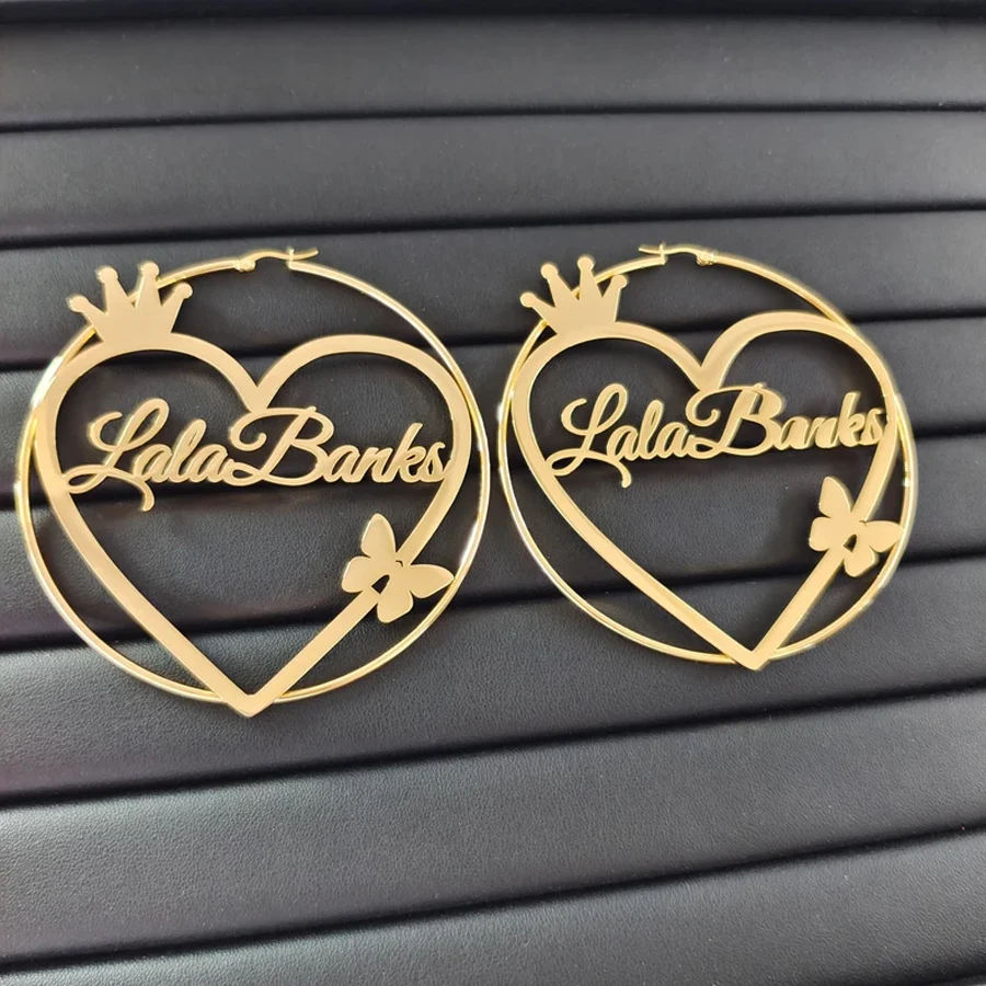 Acheerup Customized Name Hoop Earrings for Women Personalized Stainless Steel Heart Jewelry Large Circle Earrings Birthday Gifts
Acheerup Customized Name Hoop Earrings for Women Personalized Stainless Steel Heart Jewelry Large Circle Earrings Birthday Gifts