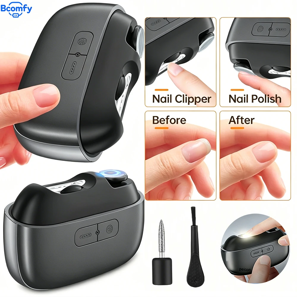 Electric Nail Clipper Rechargeable Automatic 3-in-1 Trimmer with LED Light Clip Storage Safe Ultra-Quiet for Seniors Baby Adult
Electric Nail Clipper Rechargeable Automatic 3-in-1 Trimmer with LED Light Clip Storage Safe Ultra-Quiet for Seniors Baby Adult