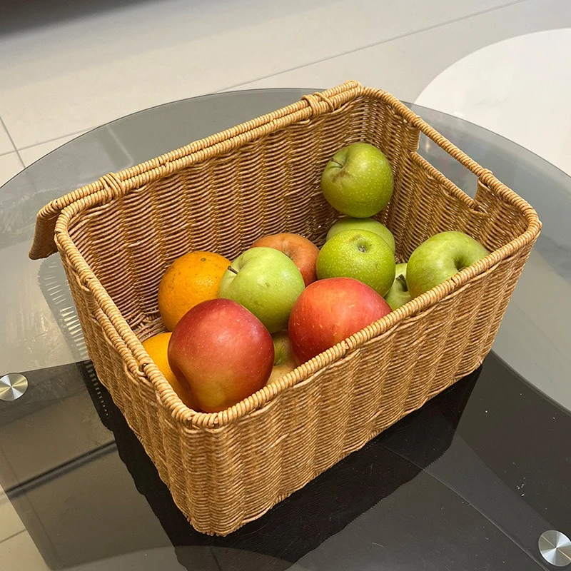 Woven Storage Basket Bedroom Clothes Quilt Organizers Simple Creative Fruits Baskets Imitation Rattan Weaving Baskets with Lid
Woven Storage Basket Bedroom Clothes Quilt Organizers Simple Creative Fruits Baskets Imitation Rattan Weaving Baskets with Lid