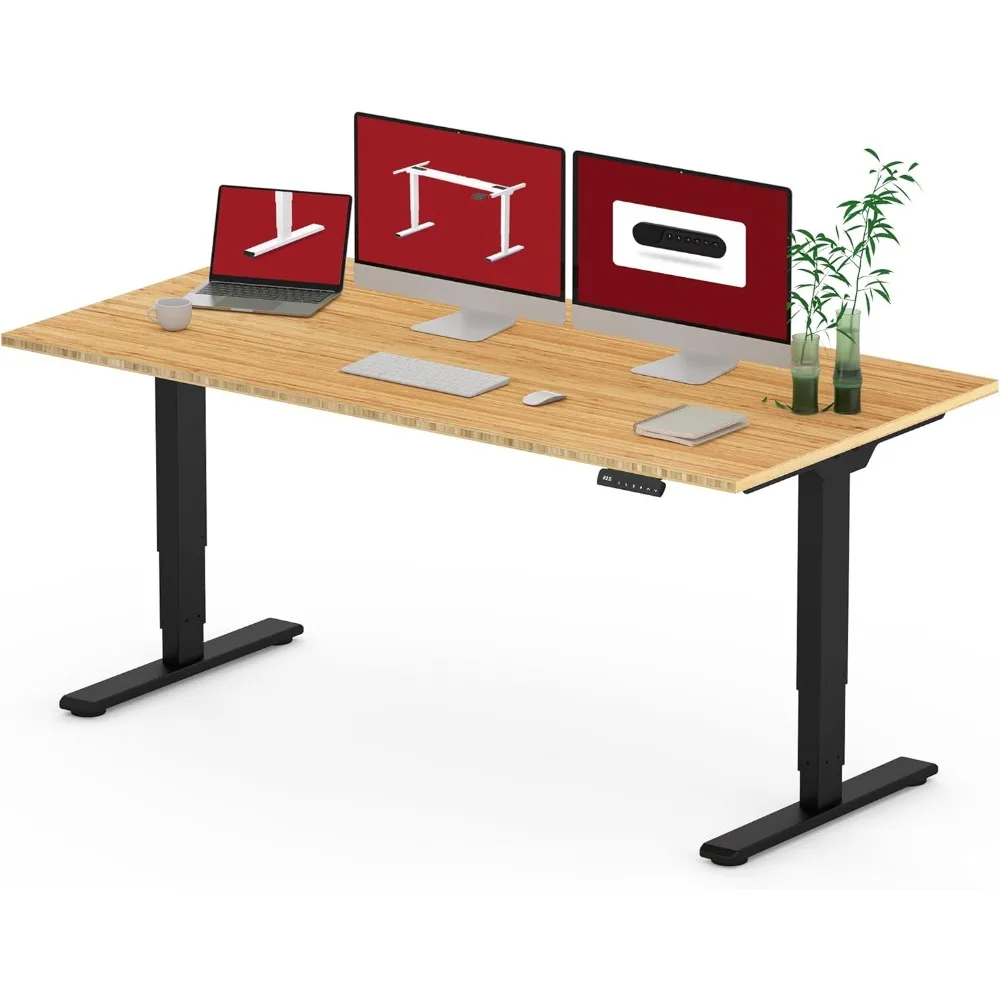 Standing Desk with Dual Motor, 3-Stage Lifting Column, Handset with 3 Preset and Sit-Stand Reminder - 60 inch Whole Piece Real
Standing Desk with Dual Motor, 3-Stage Lifting Column, Handset with 3 Preset and Sit-Stand Reminder - 60 inch Whole Piece Real