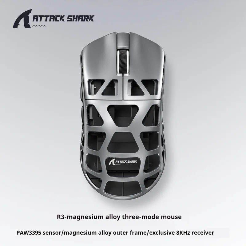 Attack Shark R3 Magnesium Alloy Gaming Mouse Lightweight Paw3395 26000dpi Lightweight Magnesium Alloy 8k Mouse With Three Modes
Attack Shark R3 Magnesium Alloy Gaming Mouse Lightweight Paw3395 26000dpi Lightweight Magnesium Alloy 8k Mouse With Three Modes