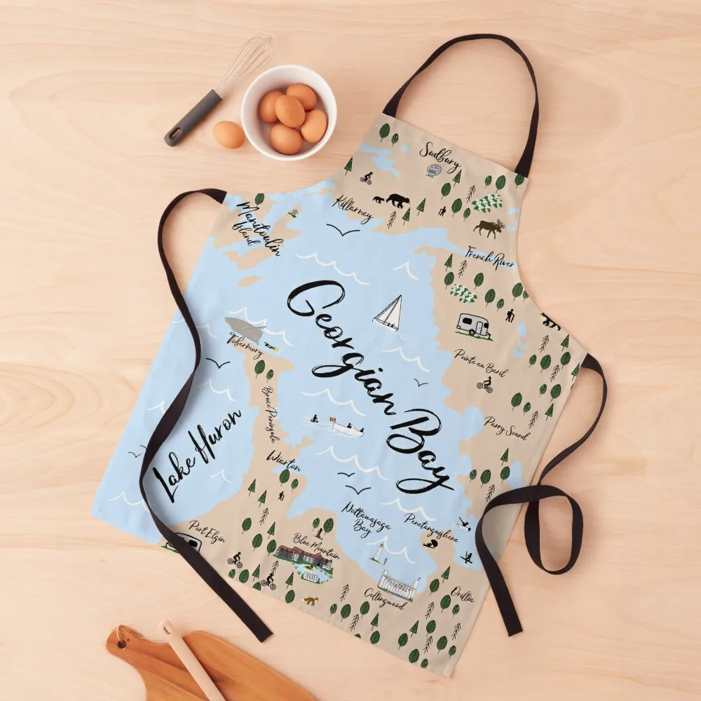 Map of Georgian Bay and Lake Huron Apron Women's Dress men Men gift Kitchen Supplies Idea Goods Apron
Map of Georgian Bay and Lake Huron Apron Women's Dress men Men gift Kitchen Supplies Idea Goods Apron