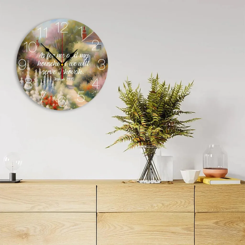 Joshua 24 (House Garden 1) Wall Clock Easy to Read Wall Mounted Clock With Silent for Home Decor
Joshua 24 (House Garden 1) Wall Clock Easy to Read Wall Mounted Clock With Silent for Home Decor
