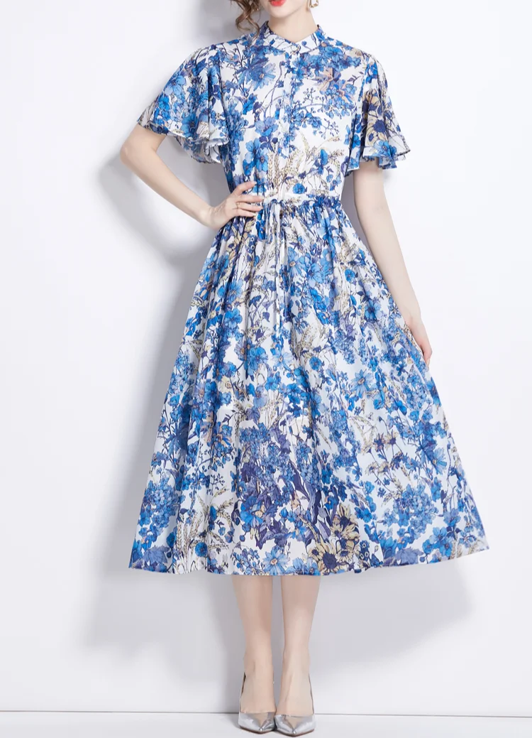 Blue Floral Printed Women Dress Summer Short Sleeve Streetwear Elegant Dresses Bodycon Runway Design Chic Clothing Lady
Blue Floral Printed Women Dress Summer Short Sleeve Streetwear Elegant Dresses Bodycon Runway Design Chic Clothing Lady