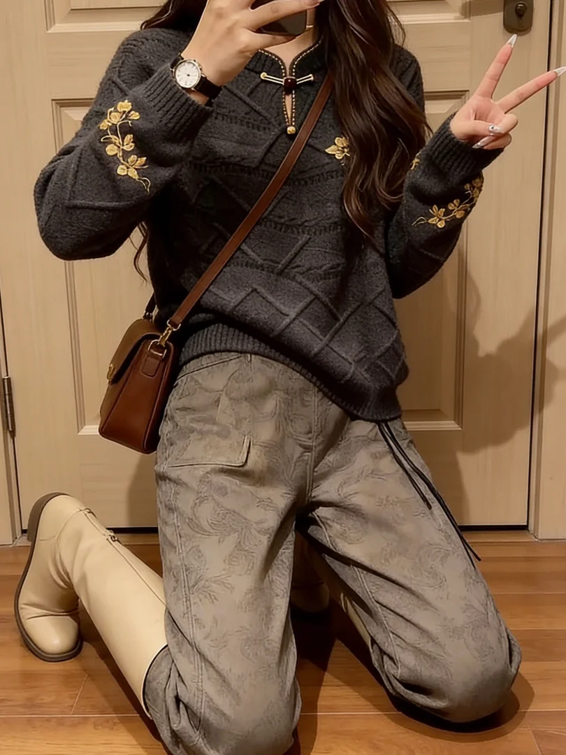 Потрясающий корейский вязаный зимний топ или внутренняя одежда Ele Faionable женский длинный свитер Sve Crew Ne
Потрясающий корейский вязаный зимний топ или внутренняя одежда Ele Faionable женский длинный свитер Sve Crew Ne