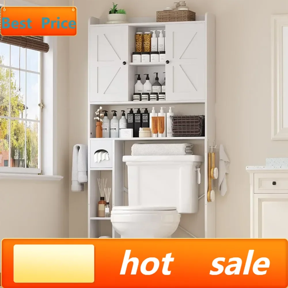 Hot sales32" Over Toilet Storage Cabinet with 7 Shelves, Adjustable, Farmhouse Style, White Bathroom Organizer
Hot sales32" Over Toilet Storage Cabinet with 7 Shelves, Adjustable, Farmhouse Style, White Bathroom Organizer