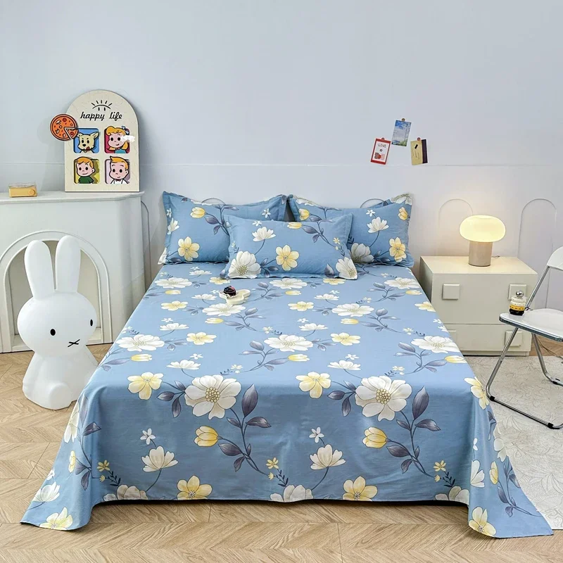 Pure Cotton Blue Retro Floral Themed Bed Sheet Set Comfortable and Breathable Bedding 1 Bed Sheet 2 Pillowcases Machine Washable
Pure Cotton Blue Retro Floral Themed Bed Sheet Set Comfortable and Breathable Bedding 1 Bed Sheet 2 Pillowcases Machine Washable