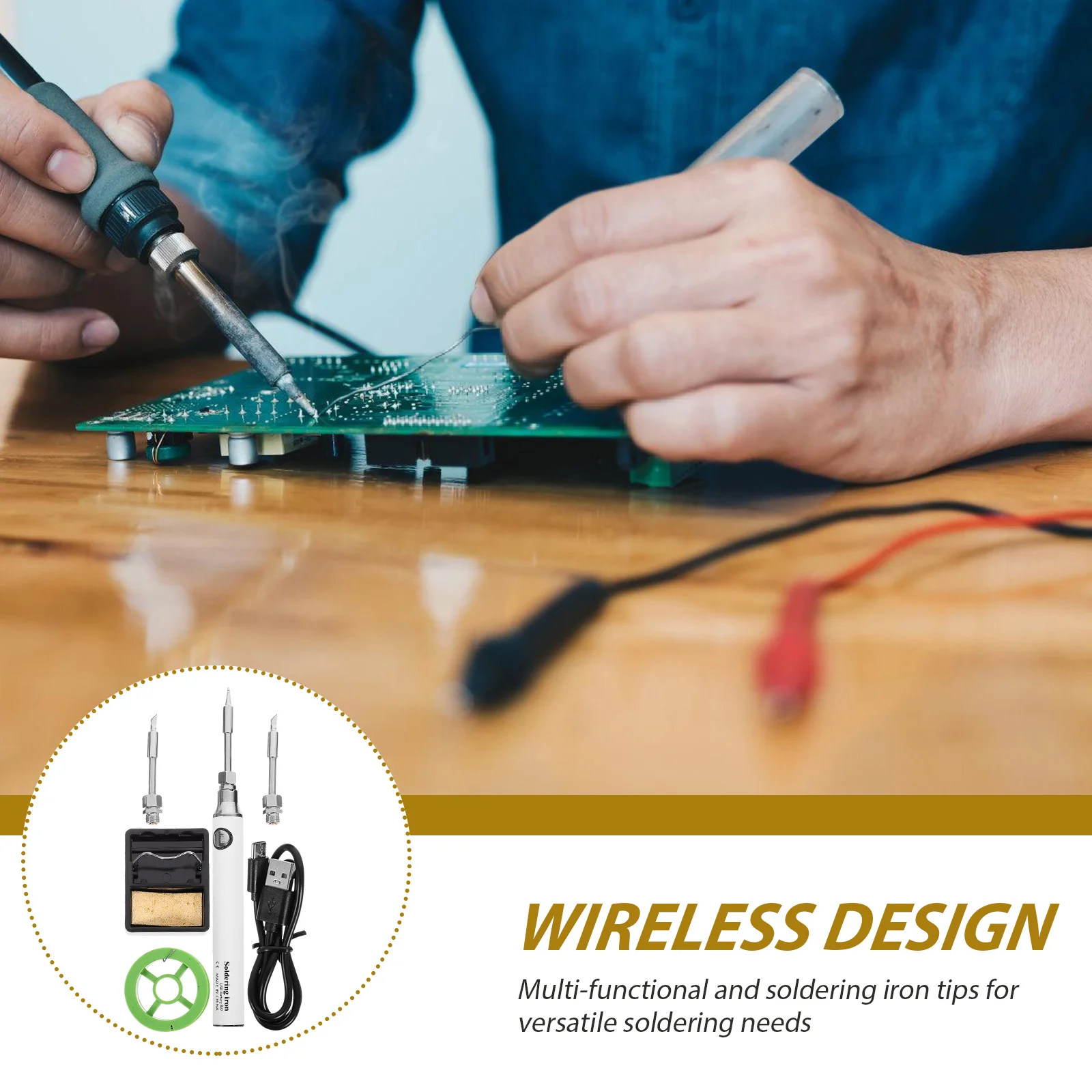 1 set 1 Set Mini Soldering Iron Cordless Wireless Electric Usb Powered Portable Tool For Diy Repair Electronic Components
1 set 1 Set Mini Soldering Iron Cordless Wireless Electric Usb Powered Portable Tool For Diy Repair Electronic Components
