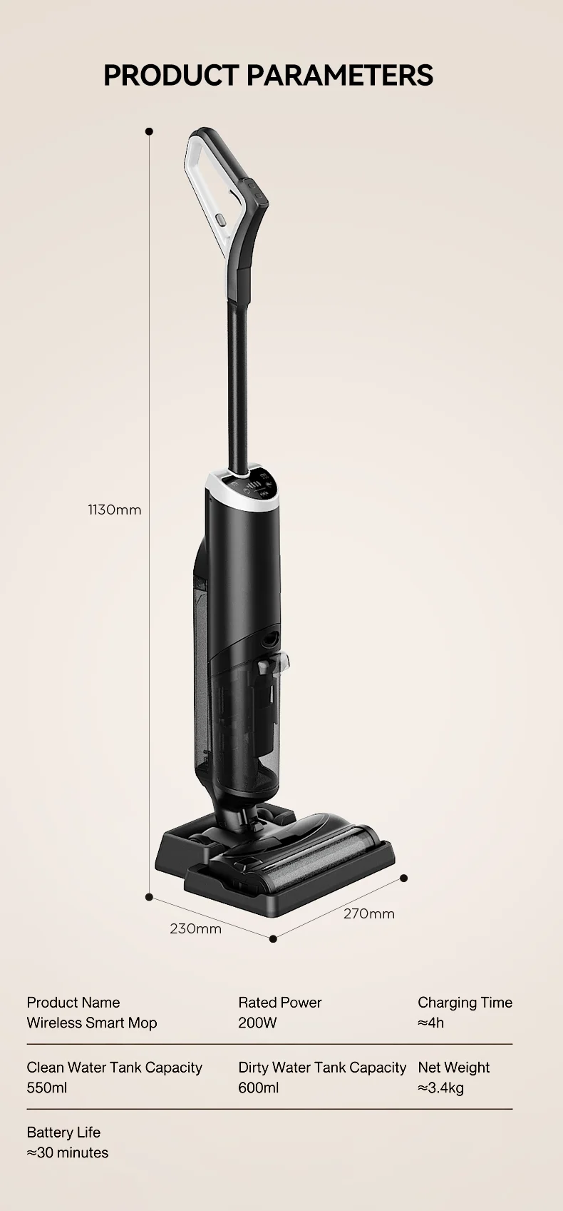 High Power Brushless Motor Cordless Household Vacuum Cleaner with LED Display Wet/Dry Feature and Automatic Floor Washer
High Power Brushless Motor Cordless Household Vacuum Cleaner with LED Display Wet/Dry Feature and Automatic Floor Washer