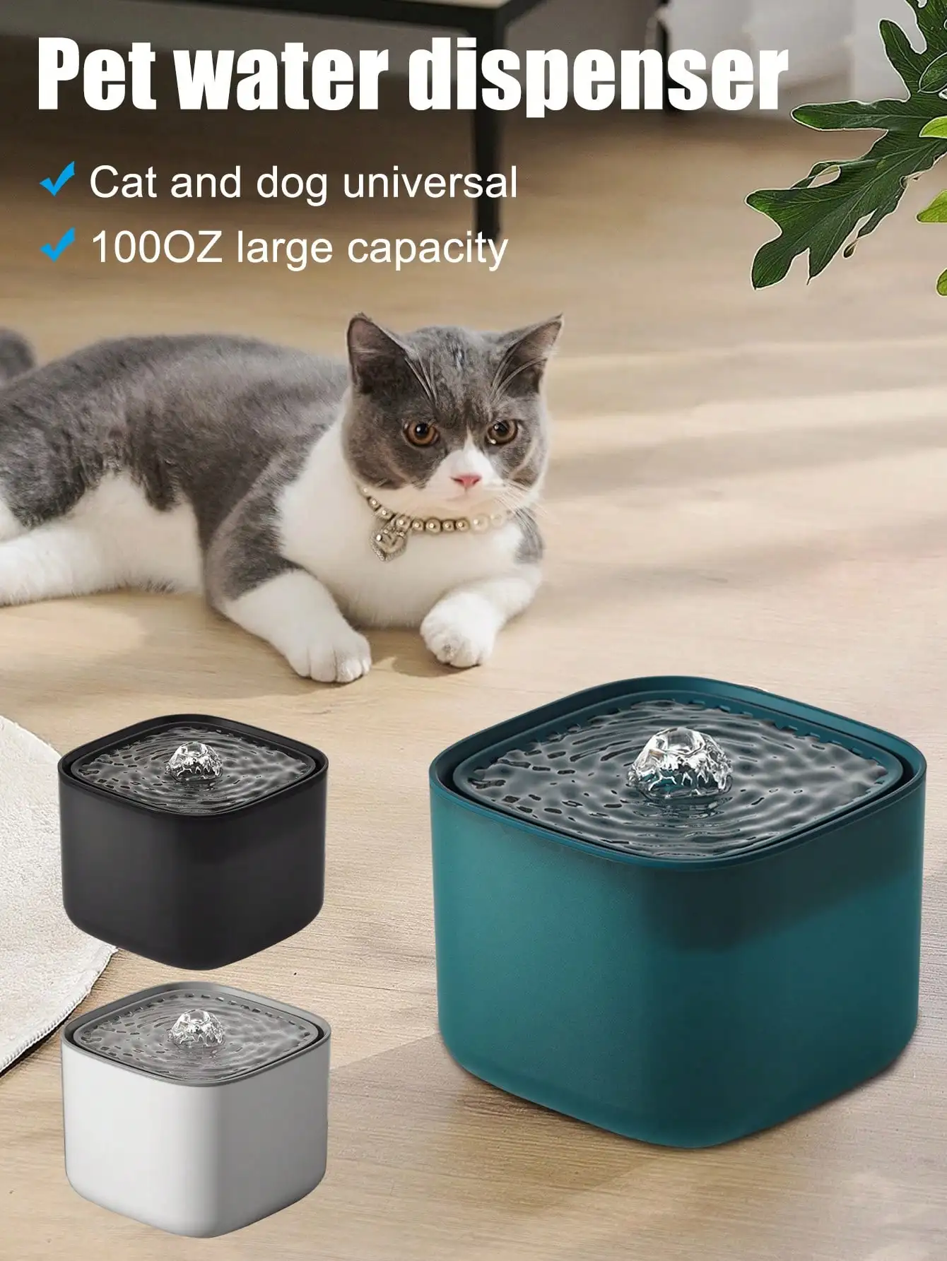 New Automatic Cat Water Fountain With Filter, Large Capacity Smart Pet Water Dispenser, Quiet Flow Design, Adjustable Water Pump, Low Decibel Circulating Water, Suitable For Dogs And Cats
New Automatic Cat Water Fountain With Filter, Large Capacity Smart Pet Water Dispenser, Quiet Flow Design, Adjustable Water Pump, Low Decibel Circulating Water, Suitable For Dogs And Cats