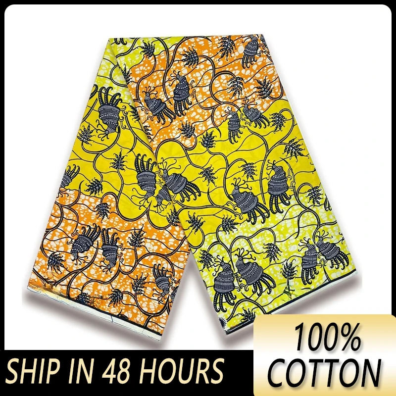 Ankara Wax Print Fabric 6 Yards High Quality African Wax Fabric 100% Cotton Soft Guaranteed Veritable Real Wax Fabric For Sweing
Ankara Wax Print Fabric 6 Yards High Quality African Wax Fabric 100% Cotton Soft Guaranteed Veritable Real Wax Fabric For Sweing