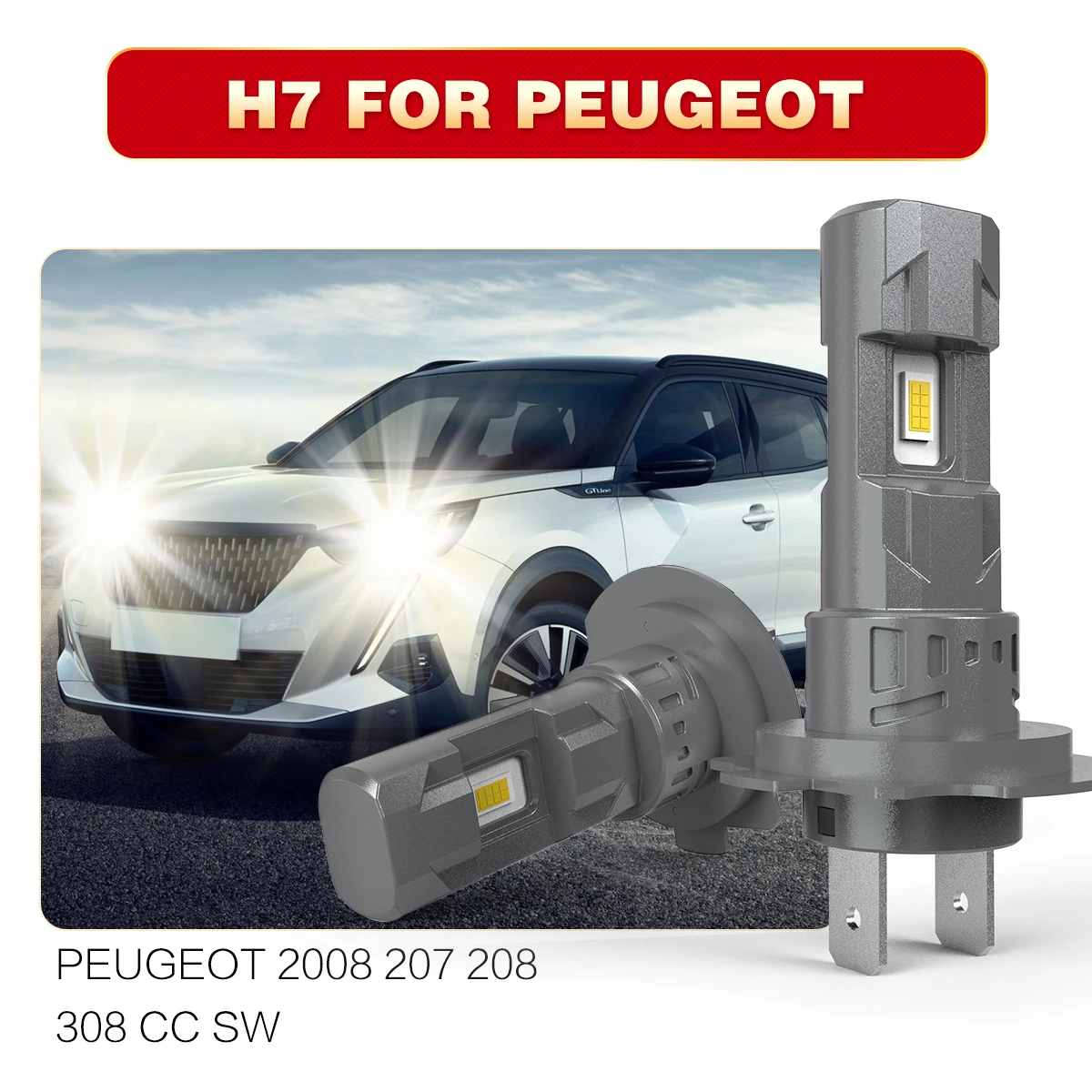 AUHSSAN 2x New H7 Led Headlight Canbus Car Bulb 6000K White Fog Light Moto Diode Lamp 55w For Peugeot 2008 207 208 308 CC SW
AUHSSAN 2x New H7 Led Headlight Canbus Car Bulb 6000K White Fog Light Moto Diode Lamp 55w For Peugeot 2008 207 208 308 CC SW