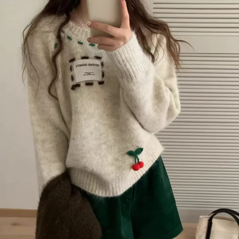 Korean New Jumper Letter Patch Sweater For Women Winter Clothing Pull Femme Fashion Knitting Pullovers Casual Loose Sueter Mujer
Korean New Jumper Letter Patch Sweater For Women Winter Clothing Pull Femme Fashion Knitting Pullovers Casual Loose Sueter Mujer