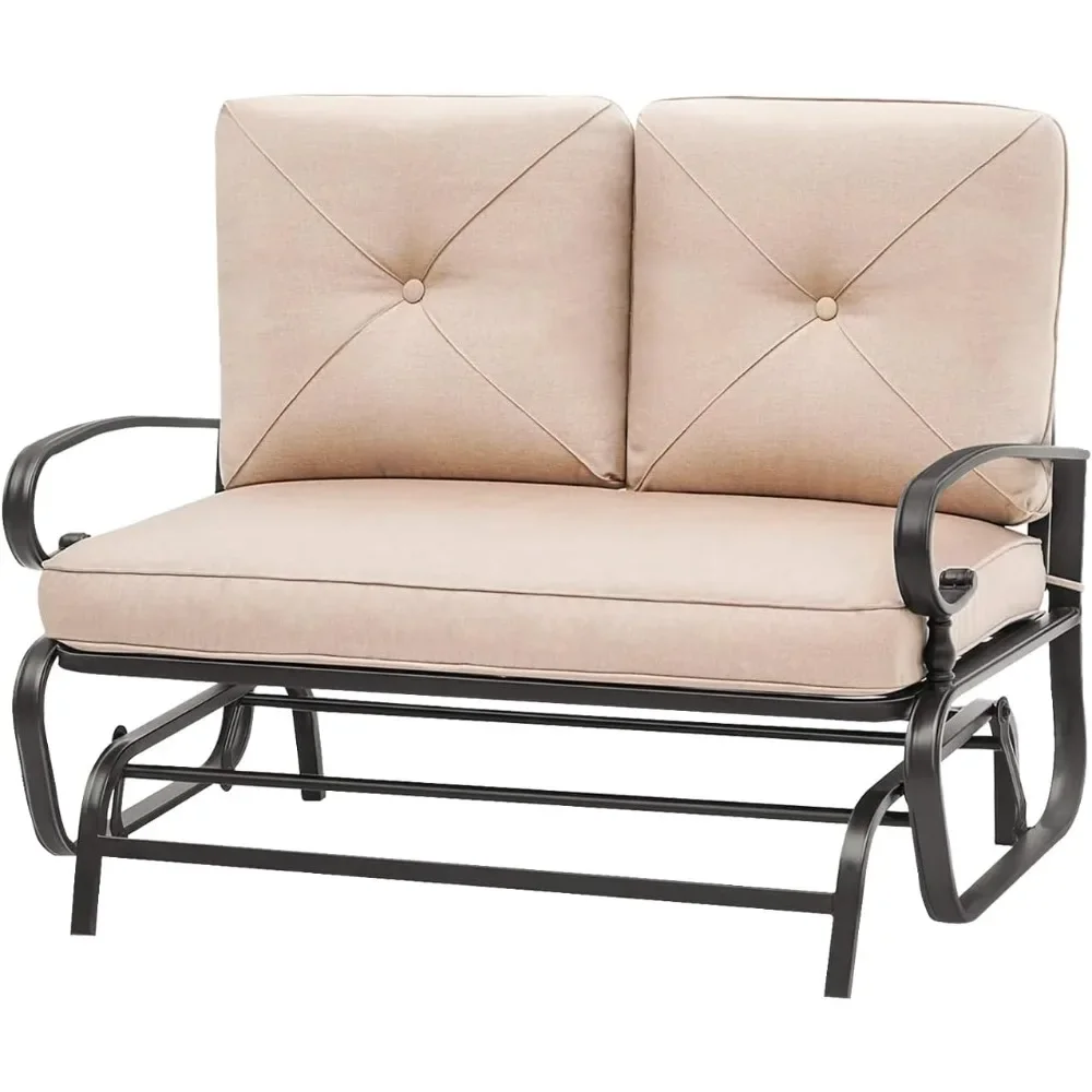 Glider Rocking Bench 2 Person Patio Loveseat Steel Frame Furniture Set for Patio, Garden, Yard, Porch with Resistant Cushions
Glider Rocking Bench 2 Person Patio Loveseat Steel Frame Furniture Set for Patio, Garden, Yard, Porch with Resistant Cushions