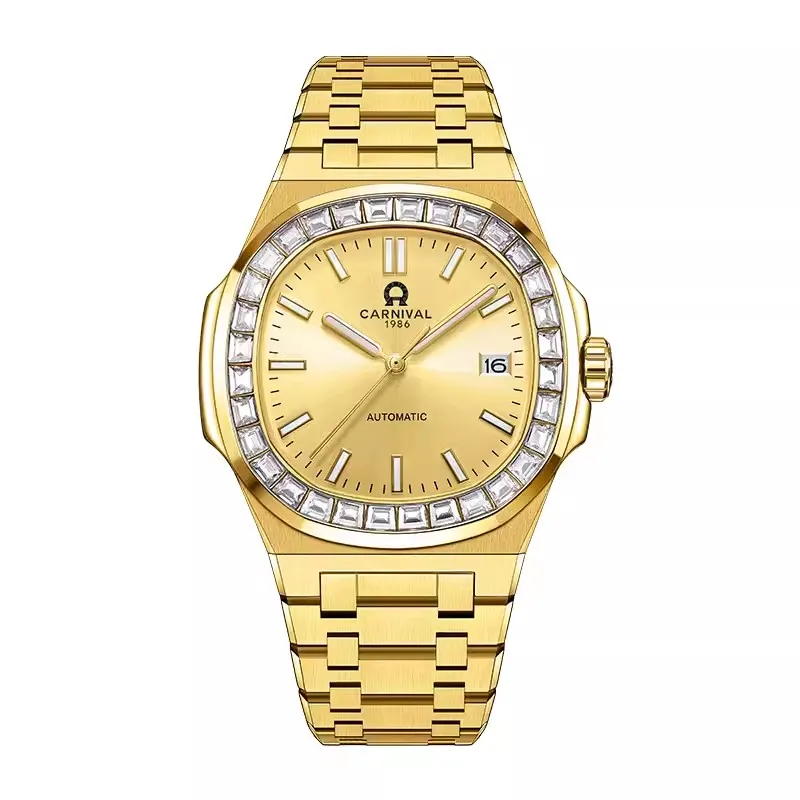 Montre Homme CARNIVAL Gold Mechanical Business Watch For Men Brand Luxury Automatic Wrist Watch 30M Waterproof 2025 Reloj Hombre
Montre Homme CARNIVAL Gold Mechanical Business Watch For Men Brand Luxury Automatic Wrist Watch 30M Waterproof 2025 Reloj Hombre