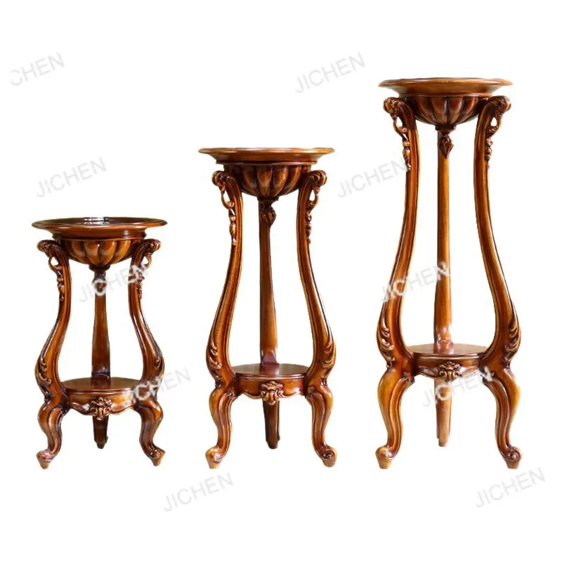 European flower stand living room two-layer shelf floor-to-ceiling indoor household solid wood flower stand luxury retro flower
European flower stand living room two-layer shelf floor-to-ceiling indoor household solid wood flower stand luxury retro flower