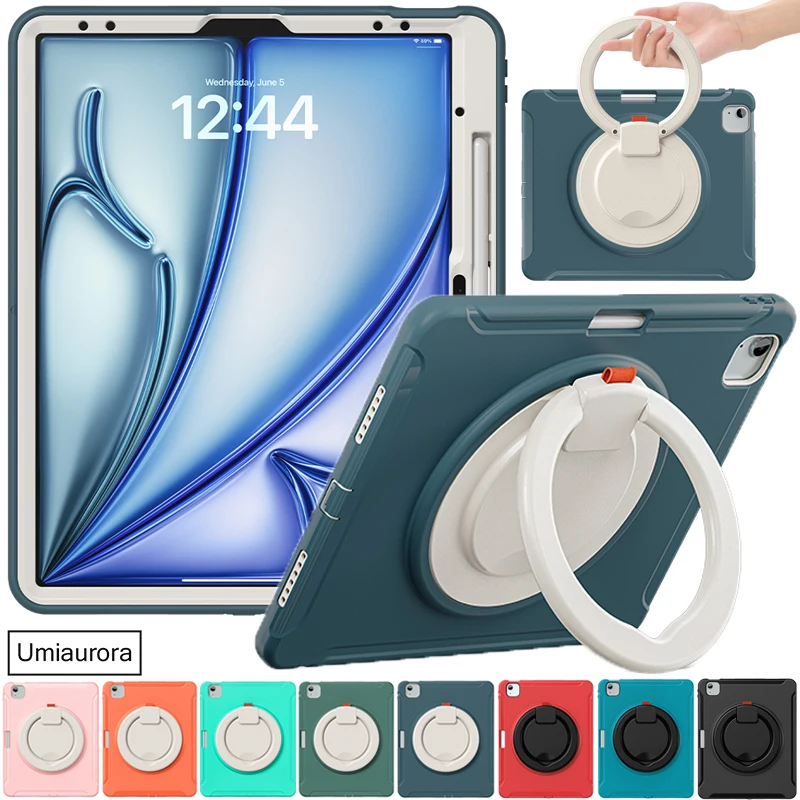 Для IPad Mini 8,3 дюйма A17 Pro 11 12,9 Air 10,9 13-дюймовый M2 M3 M4 противоударный силиконовый чехол для планшета с гибридным покрытием и кольцом-подставкой Funda Capa
Для IPad Mini 8,3 дюйма A17 Pro 11 12,9 Air 10,9 13-дюймовый M2 M3 M4 противоударный силиконовый чехол для планшета с гибридным покрытием и кольцом-подставкой Funda Capa