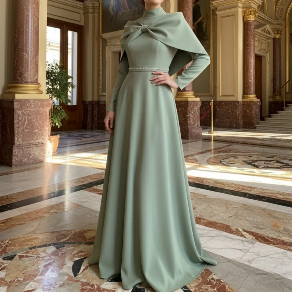 Customized Jersey Glitter High Collar A-line Bespoke Occasion Long Dresses Classic Women's Evening High Quality Elegant Party
Customized Jersey Glitter High Collar A-line Bespoke Occasion Long Dresses Classic Women's Evening High Quality Elegant Party