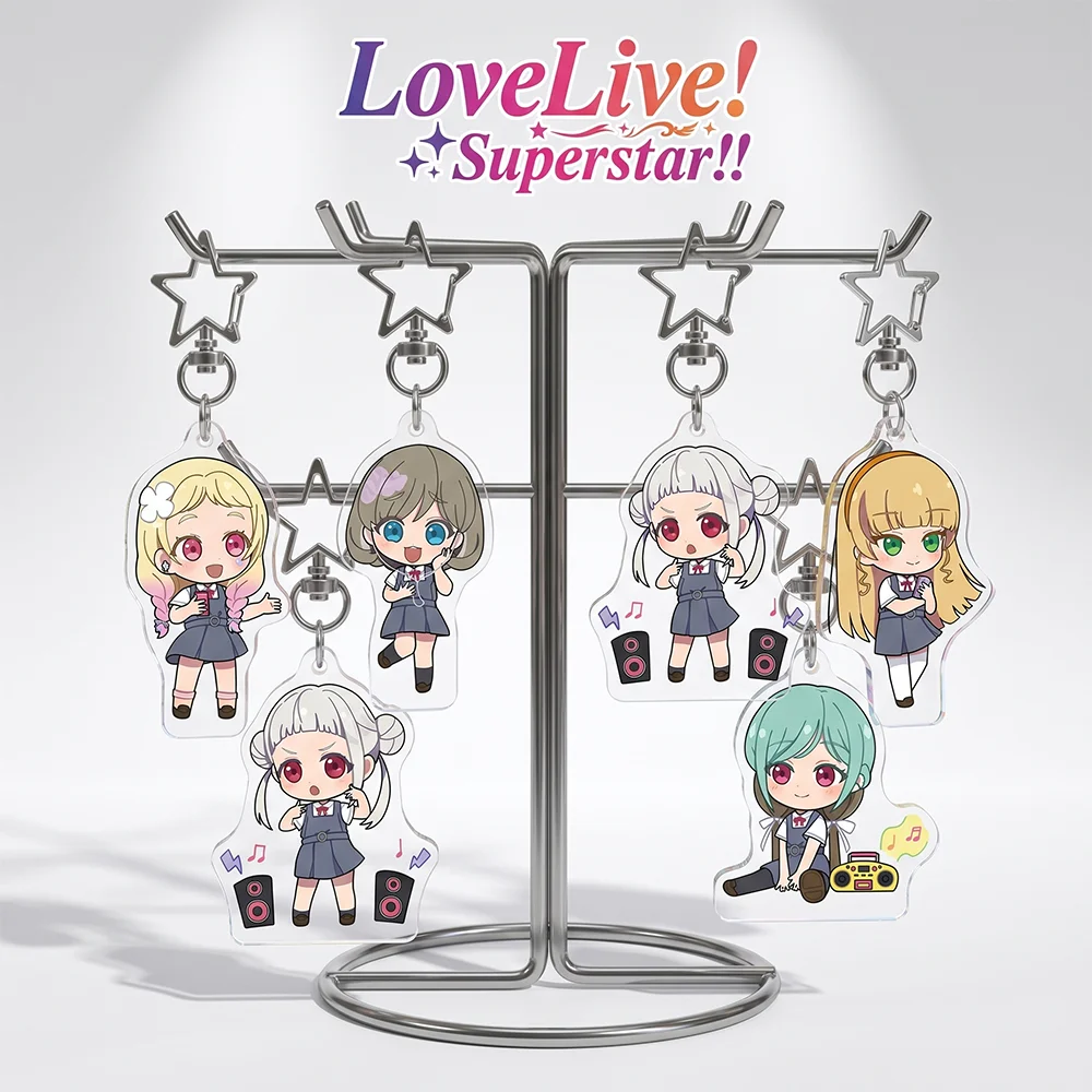 LoveLive! Superstar!! Q version 6CM Cute Anime Acrylic Stand Cute bag charm Car keychain decorations bag body kit keyring Gifts
LoveLive! Superstar!! Q version 6CM Cute Anime Acrylic Stand Cute bag charm Car keychain decorations bag body kit keyring Gifts