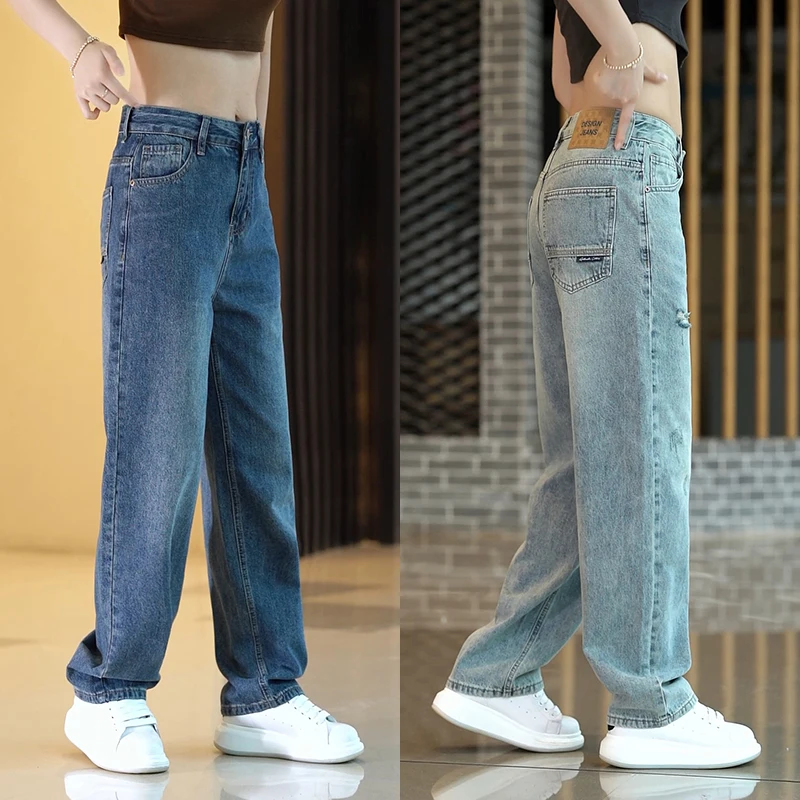Korean Style Straight Leg Jeans Men's Fashionable Drapey Wide Leg Pants Loose Casual Long Trousers Wear Resistant All Match
Korean Style Straight Leg Jeans Men's Fashionable Drapey Wide Leg Pants Loose Casual Long Trousers Wear Resistant All Match