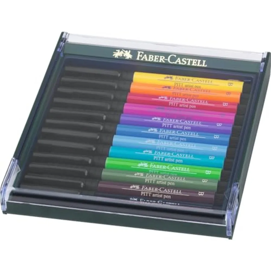 Art and Graphic Pitt Artist Pen Brush India Ink Pen Basic Tones Set Of 12 For Art Craft Drawing Sketching Home School Universit
Art and Graphic Pitt Artist Pen Brush India Ink Pen Basic Tones Set Of 12 For Art Craft Drawing Sketching Home School Universit