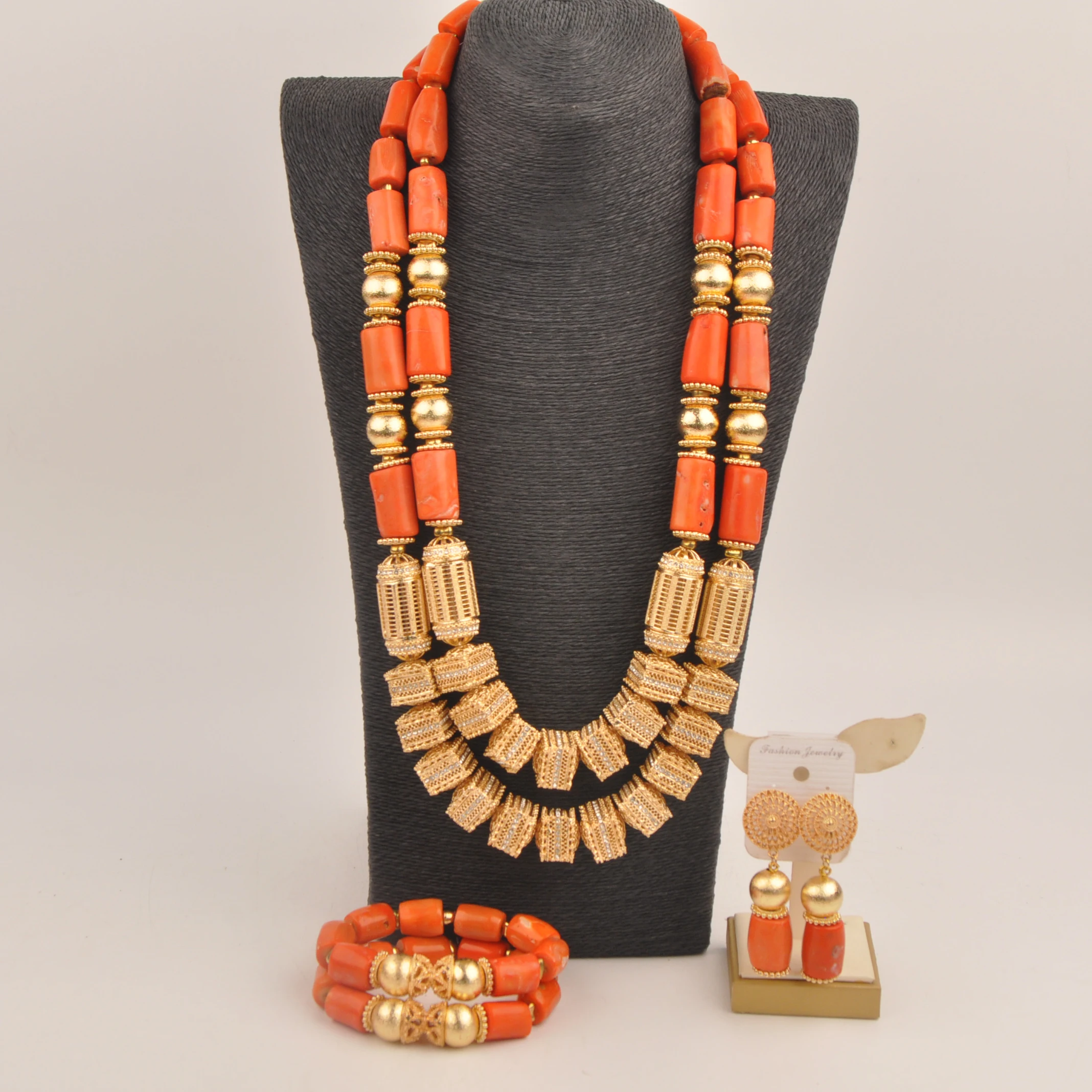 Natural coral Nigerian Wedding Necklace African Orange Fashion jewelry collection
Natural coral Nigerian Wedding Necklace African Orange Fashion jewelry collection