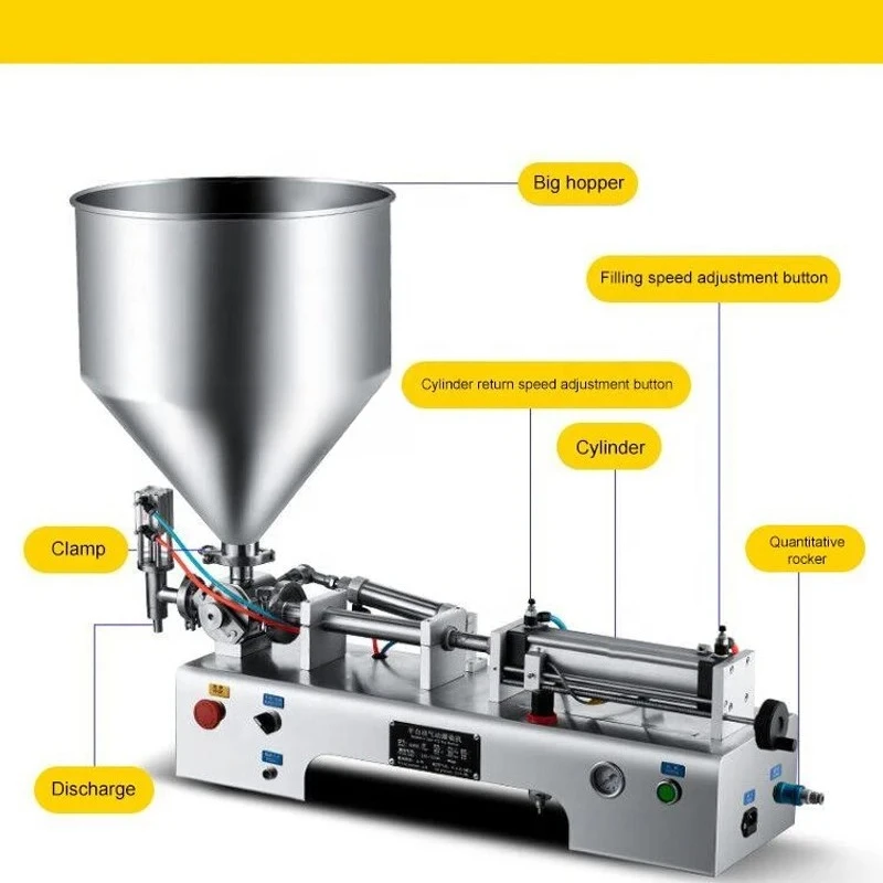 Semi Automatic Pneumatic High-Accuracy 500mL Beverage Juice Milk Honey Shampoo Cream Tomato Sauce Lotion Ointment Piston
Semi Automatic Pneumatic High-Accuracy 500mL Beverage Juice Milk Honey Shampoo Cream Tomato Sauce Lotion Ointment Piston