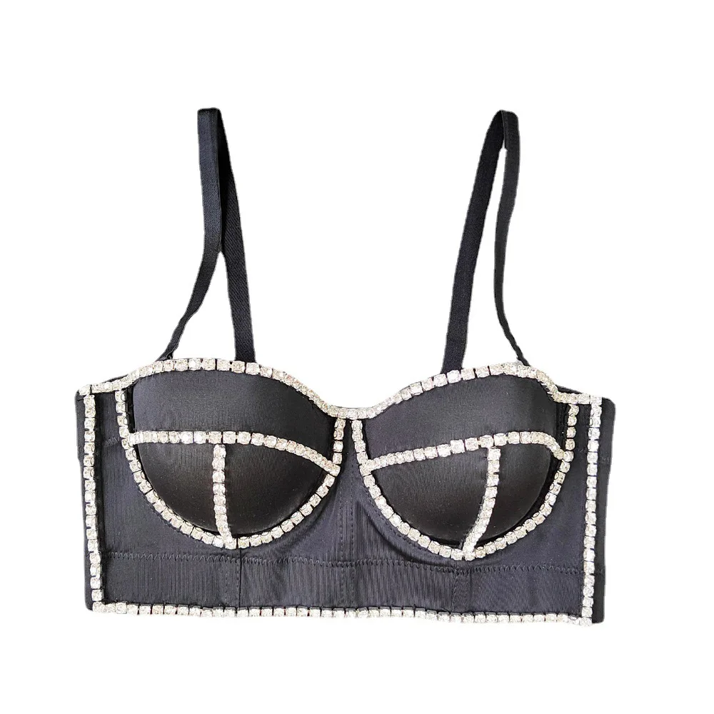 Shiny Diamond Strap Wrap Chest Super Short Sexy Spicy Girl Fishbone Top Women's Tube Top Bright Sparkling Summer Crop Top
Shiny Diamond Strap Wrap Chest Super Short Sexy Spicy Girl Fishbone Top Women's Tube Top Bright Sparkling Summer Crop Top