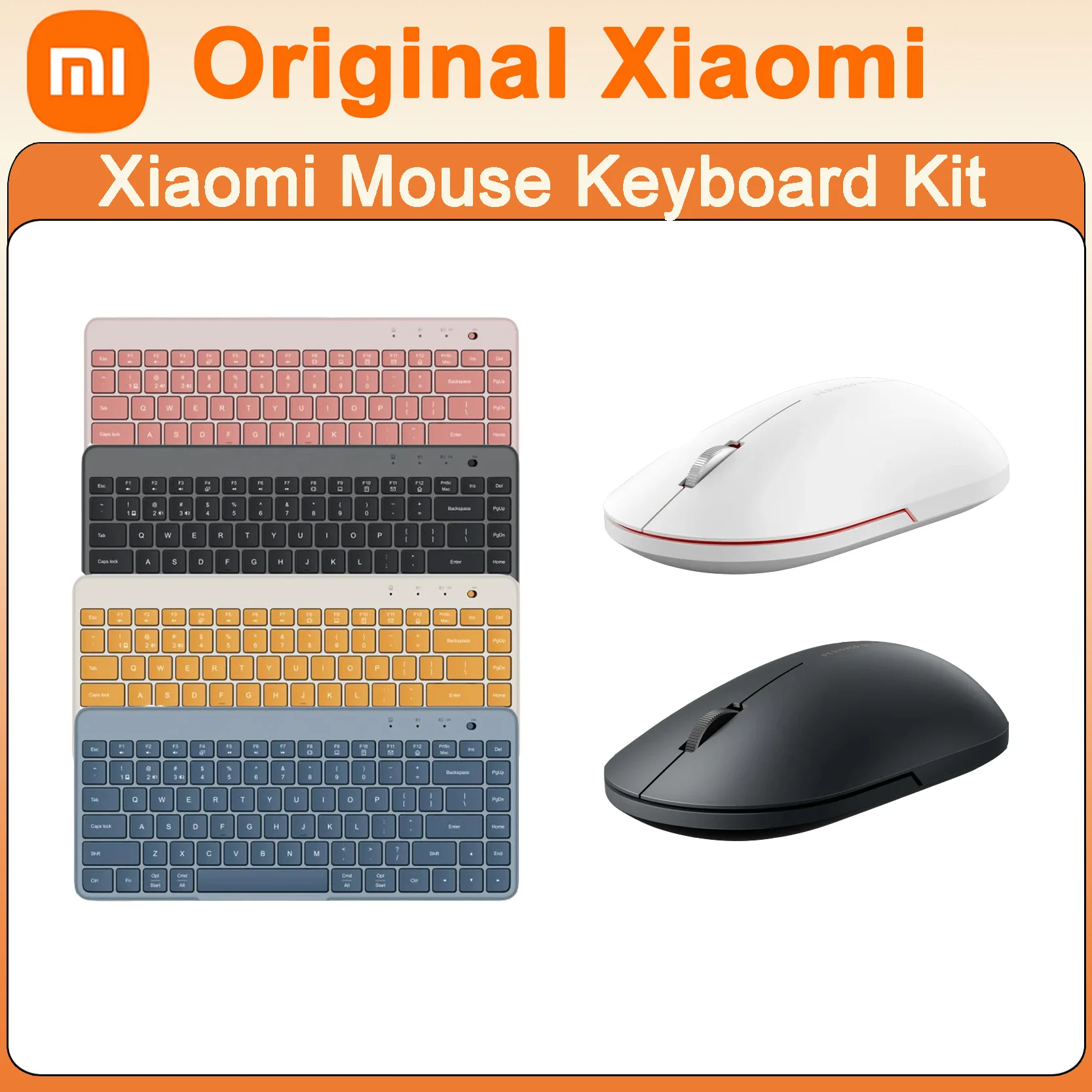 Original Xiaomi Wireless Office Keyboard Add Mouse Kit 104 Keys 2.4GHz USB Wireless Mouse 2 Mi Portable Dual Mode Keyboard
Original Xiaomi Wireless Office Keyboard Add Mouse Kit 104 Keys 2.4GHz USB Wireless Mouse 2 Mi Portable Dual Mode Keyboard