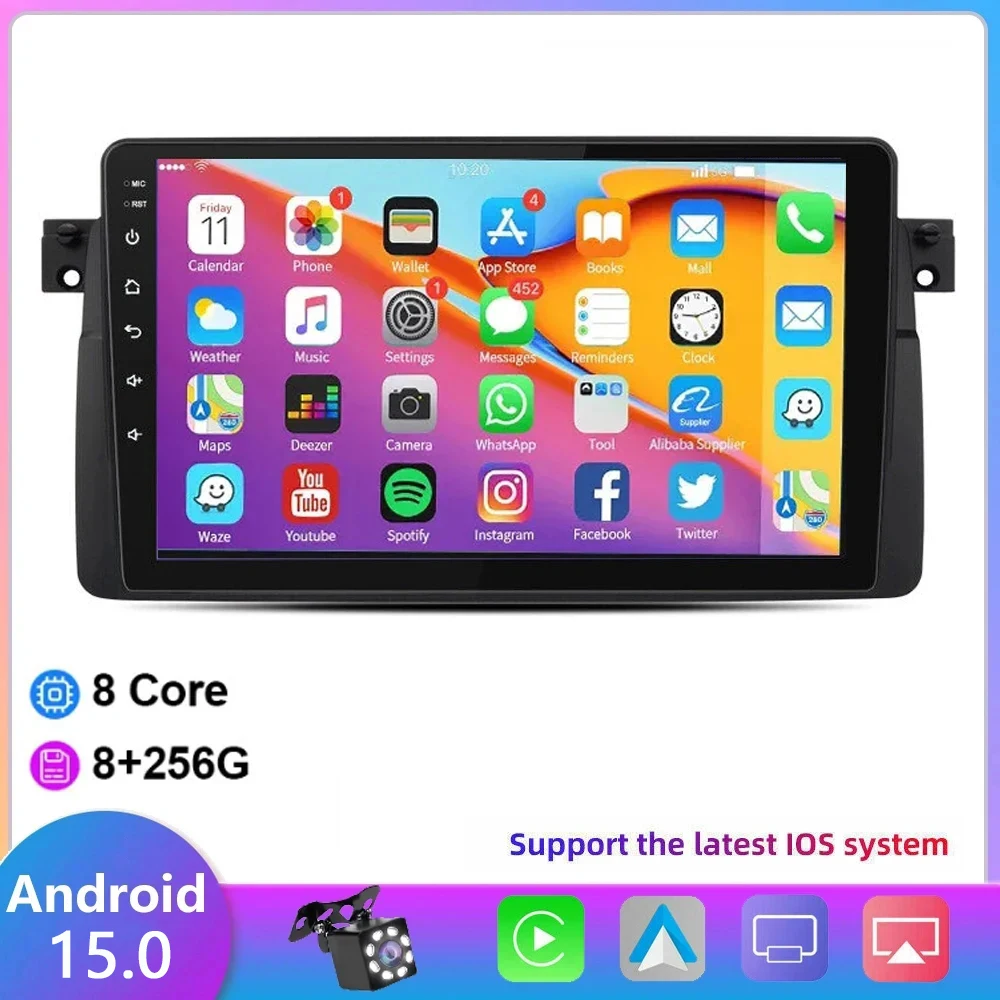 Автомобильный радиоприемник Android 15 для BMW E46 M3 1998-2006 Мультимедийный видеоплеер 4G WIFI GPS DSP Навигация Беспроводной головное устройство Carplay
Автомобильный радиоприемник Android 15 для BMW E46 M3 1998-2006 Мультимедийный видеоплеер 4G WIFI GPS DSP Навигация Беспроводной головное устройство Carplay