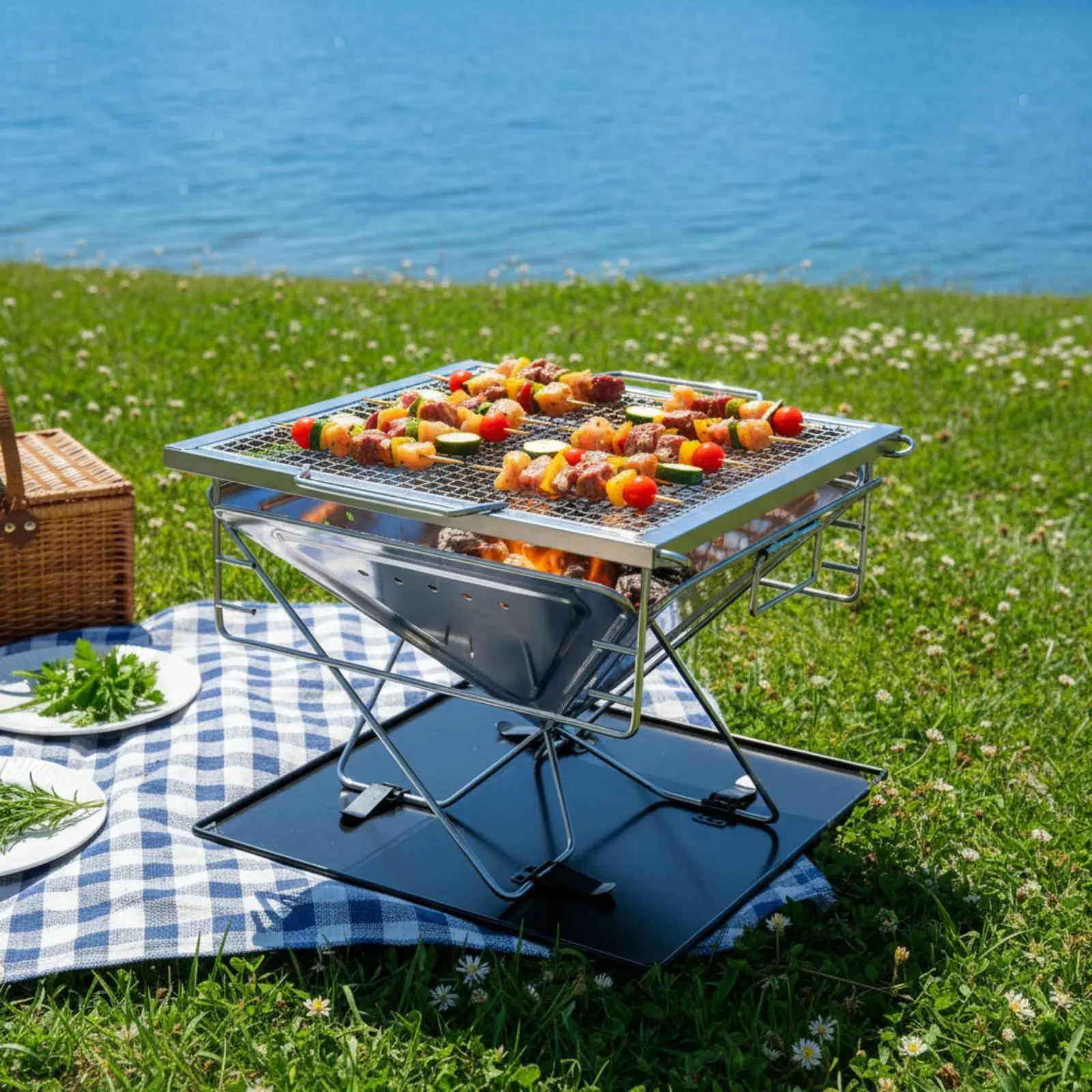 Folding Charcoal Grill Foldable Folding Barbecue Grill Compact Charcoal Barbecue Easy to Assemble Outdoor Cooker Rust-Resistant
Folding Charcoal Grill Foldable Folding Barbecue Grill Compact Charcoal Barbecue Easy to Assemble Outdoor Cooker Rust-Resistant