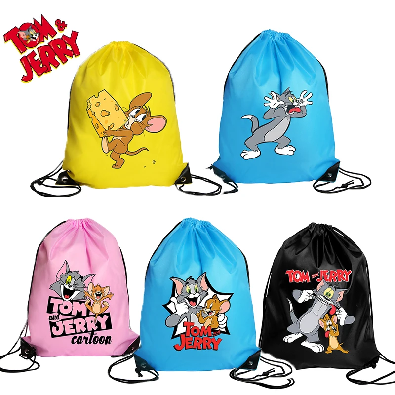 Tom and Jerry Drawstring Backpack Anime Cartoon Gift Bag Polyester Handbag Fashion Portable Outdoor Hiking Garment Storage Bag
Tom and Jerry Drawstring Backpack Anime Cartoon Gift Bag Polyester Handbag Fashion Portable Outdoor Hiking Garment Storage Bag