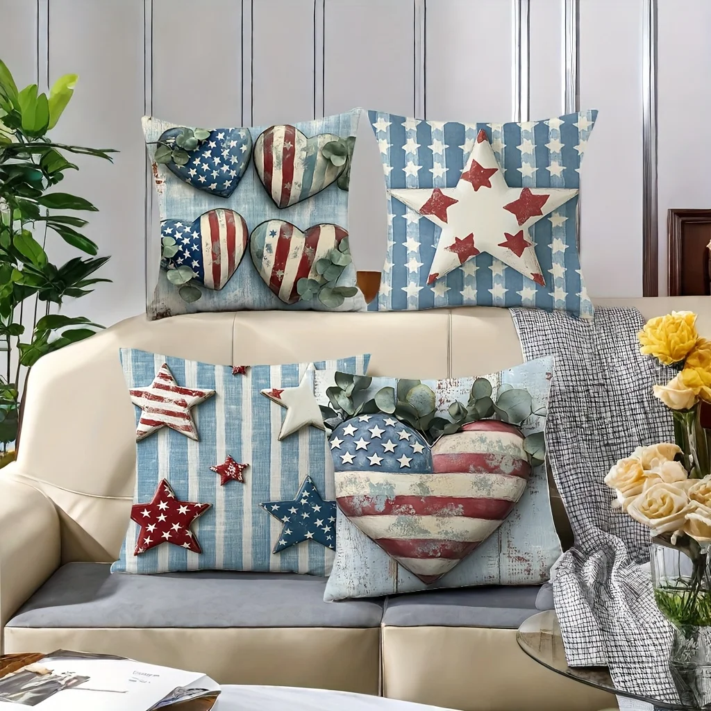 4pcs Creative American Flag double-sided Printed Short plush Suitable for living rooms bedrooms sofas (excluding pillow cores)
4pcs Creative American Flag double-sided Printed Short plush Suitable for living rooms bedrooms sofas (excluding pillow cores)