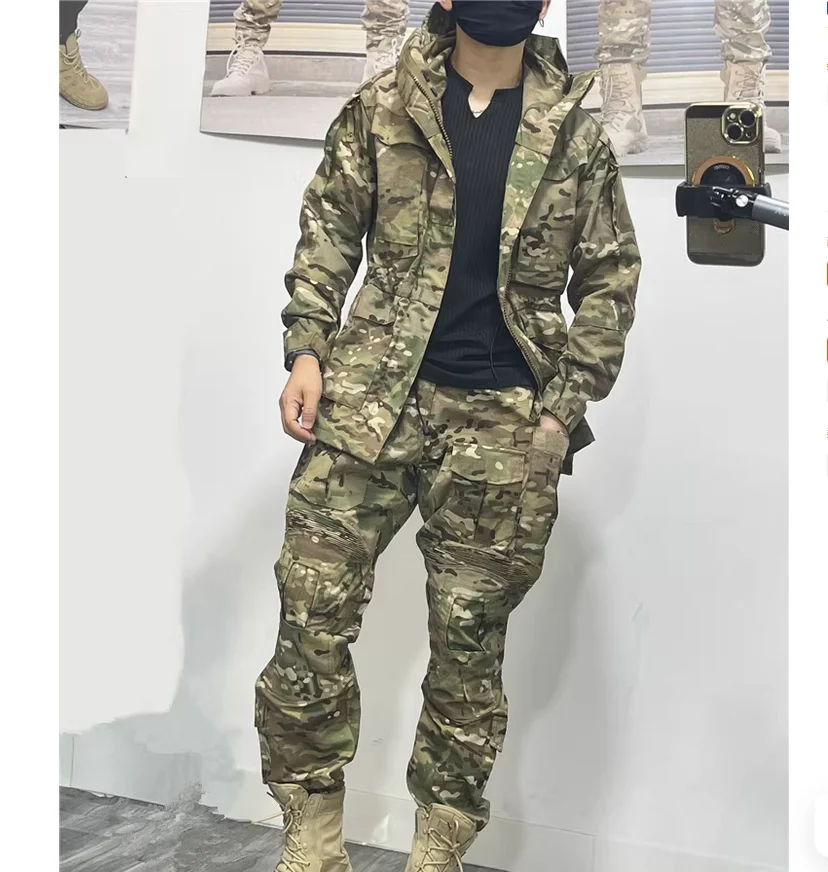 Spring and Autumn Tactical Camouflage Outdoor Men's Down Jacket Hiking Suit Set
Spring and Autumn Tactical Camouflage Outdoor Men's Down Jacket Hiking Suit Set