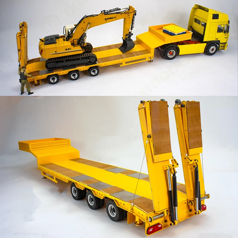 Tamiya RC Metal Trailer Board 3 Axis Low Bed Tail Board Semi Trailer for 1/14 RC Hydraulic Trailer Dump Truck Toy Trailer Board
Tamiya RC Metal Trailer Board 3 Axis Low Bed Tail Board Semi Trailer for 1/14 RC Hydraulic Trailer Dump Truck Toy Trailer Board