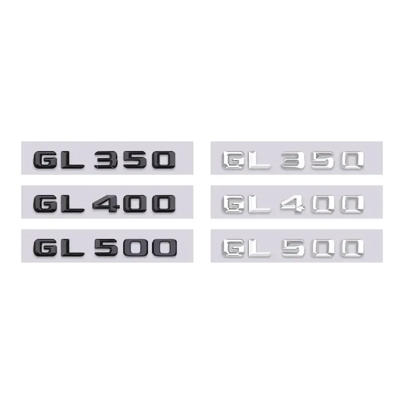 GL350 GL400 GL500 letter logo car sticker for mercedes benz GL class refit rear boot logo trunk displacement number label decal
GL350 GL400 GL500 letter logo car sticker for mercedes benz GL class refit rear boot logo trunk displacement number label decal