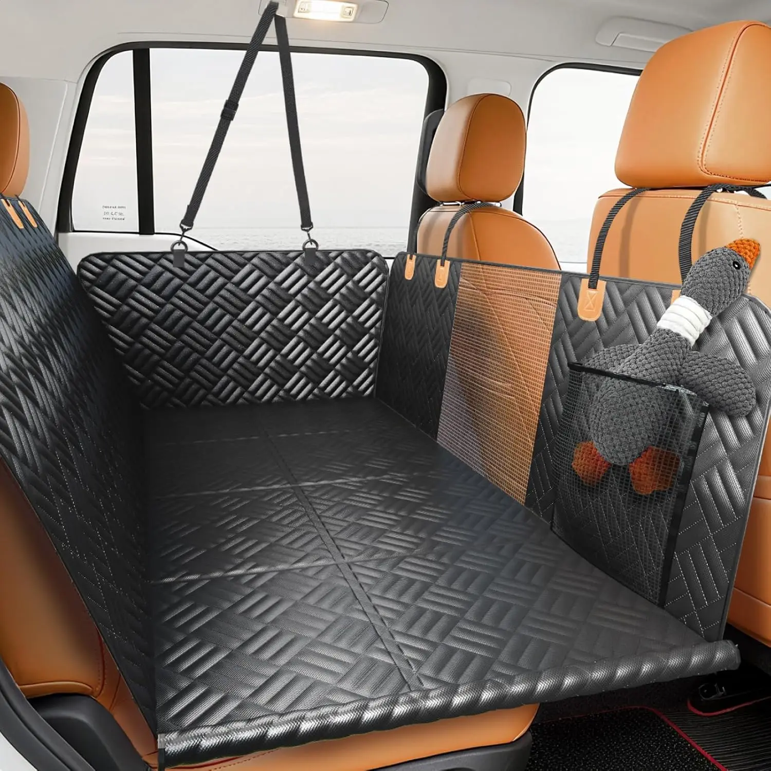 Hard Bottom Dog Car Seat Cover for Back Seat, Supports 400lbs, Pet Hammock for Trucks/SUV
Hard Bottom Dog Car Seat Cover for Back Seat, Supports 400lbs, Pet Hammock for Trucks/SUV