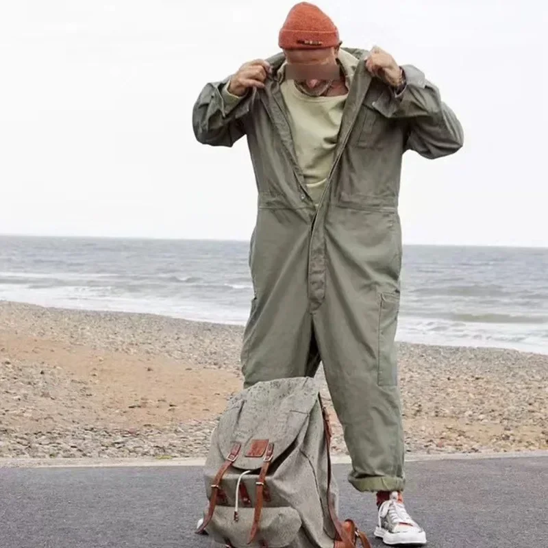 Men's American Multi-pocket Work Jumpsuit, Amekaji Trendy Brand, Loose Single-breasted Long-sleeved One-piece Suit.
Men's American Multi-pocket Work Jumpsuit, Amekaji Trendy Brand, Loose Single-breasted Long-sleeved One-piece Suit.