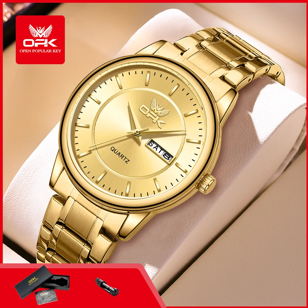 OPK 6022 Men's Luxury Watch Original Dual Calendar Stainless Steel Waterproof Business High Quality Man Quartz Wristwatch
OPK 6022 Men's Luxury Watch Original Dual Calendar Stainless Steel Waterproof Business High Quality Man Quartz Wristwatch