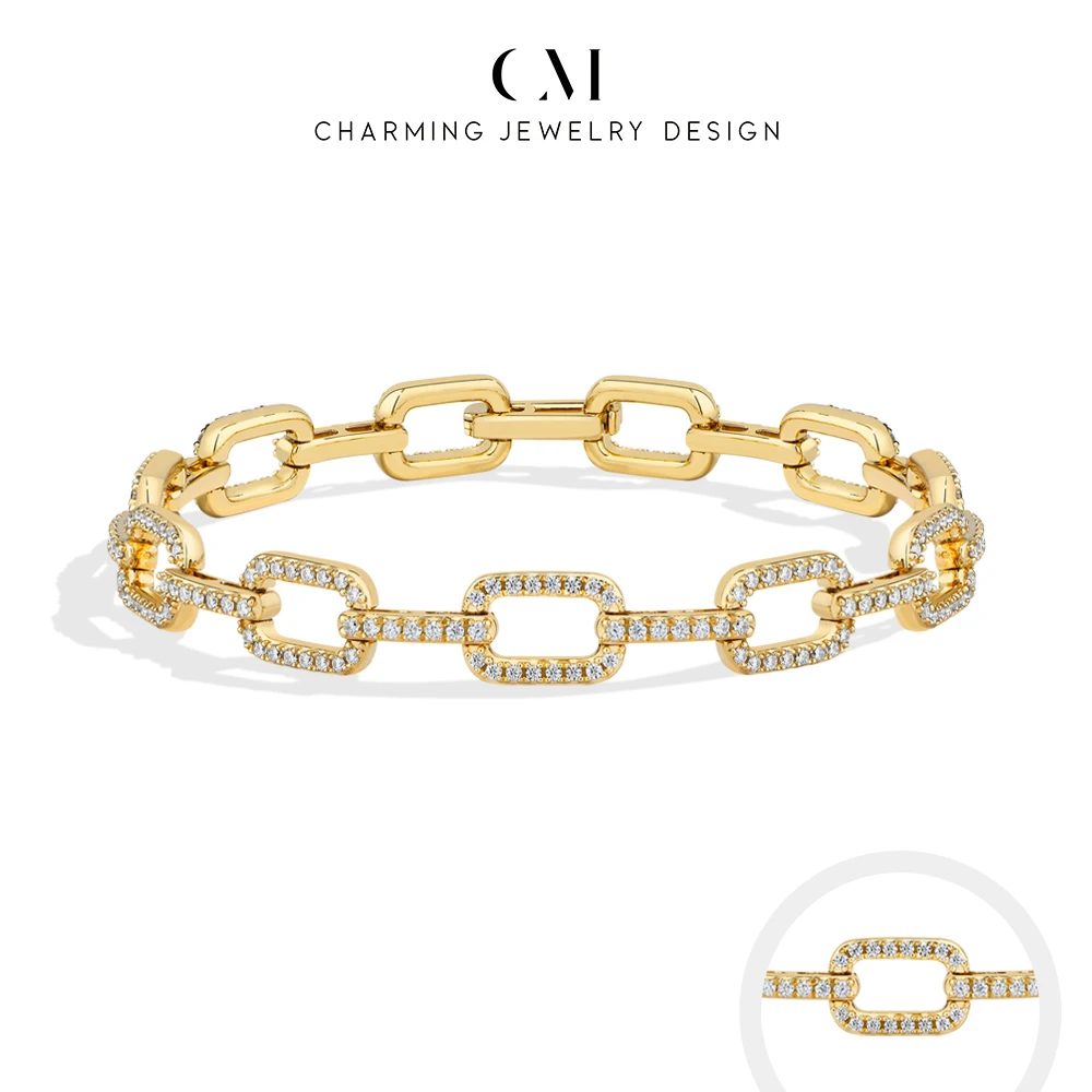 CHARMING Trendy Full-Moissanite Square hollowed-out design Bracelet for Women S925 daily-jewelry Party Birthday Gift Anniversary
CHARMING Trendy Full-Moissanite Square hollowed-out design Bracelet for Women S925 daily-jewelry Party Birthday Gift Anniversary