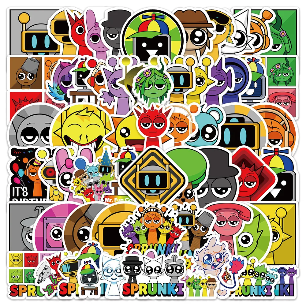 60PCS Incredibox Sprunki Game Stickers Funny Graffiti Kids Toys Cartoon Wall Decals DIY Skateboard Phone Notebook Car Bike Gifts
60PCS Incredibox Sprunki Game Stickers Funny Graffiti Kids Toys Cartoon Wall Decals DIY Skateboard Phone Notebook Car Bike Gifts