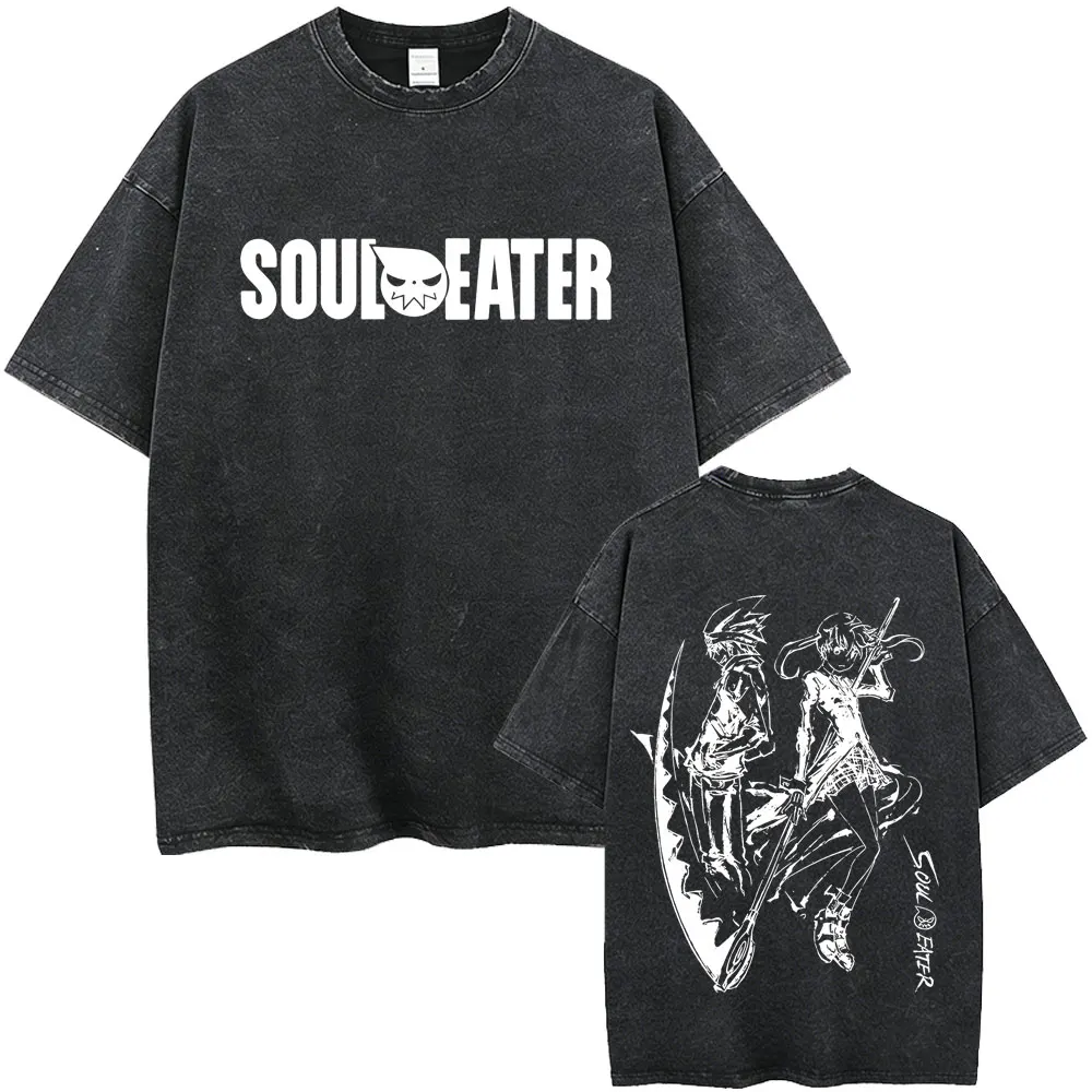 Washed Vintage Anime Soul Eater Soul Evans Maka Albarn Graphic T-shirt Men's Retro Manga T Shirts Men Fashion Oversized T-shirts
Washed Vintage Anime Soul Eater Soul Evans Maka Albarn Graphic T-shirt Men's Retro Manga T Shirts Men Fashion Oversized T-shirts