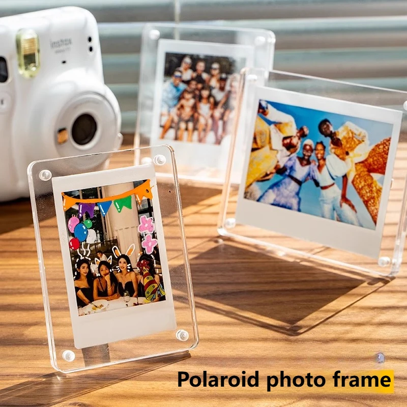 Magnetic Clear Acrylic Display Frame for Instax Polaroid Photos, Kpop Mini Desktop Stand Holder for 3 Inch Small Cards
Magnetic Clear Acrylic Display Frame for Instax Polaroid Photos, Kpop Mini Desktop Stand Holder for 3 Inch Small Cards