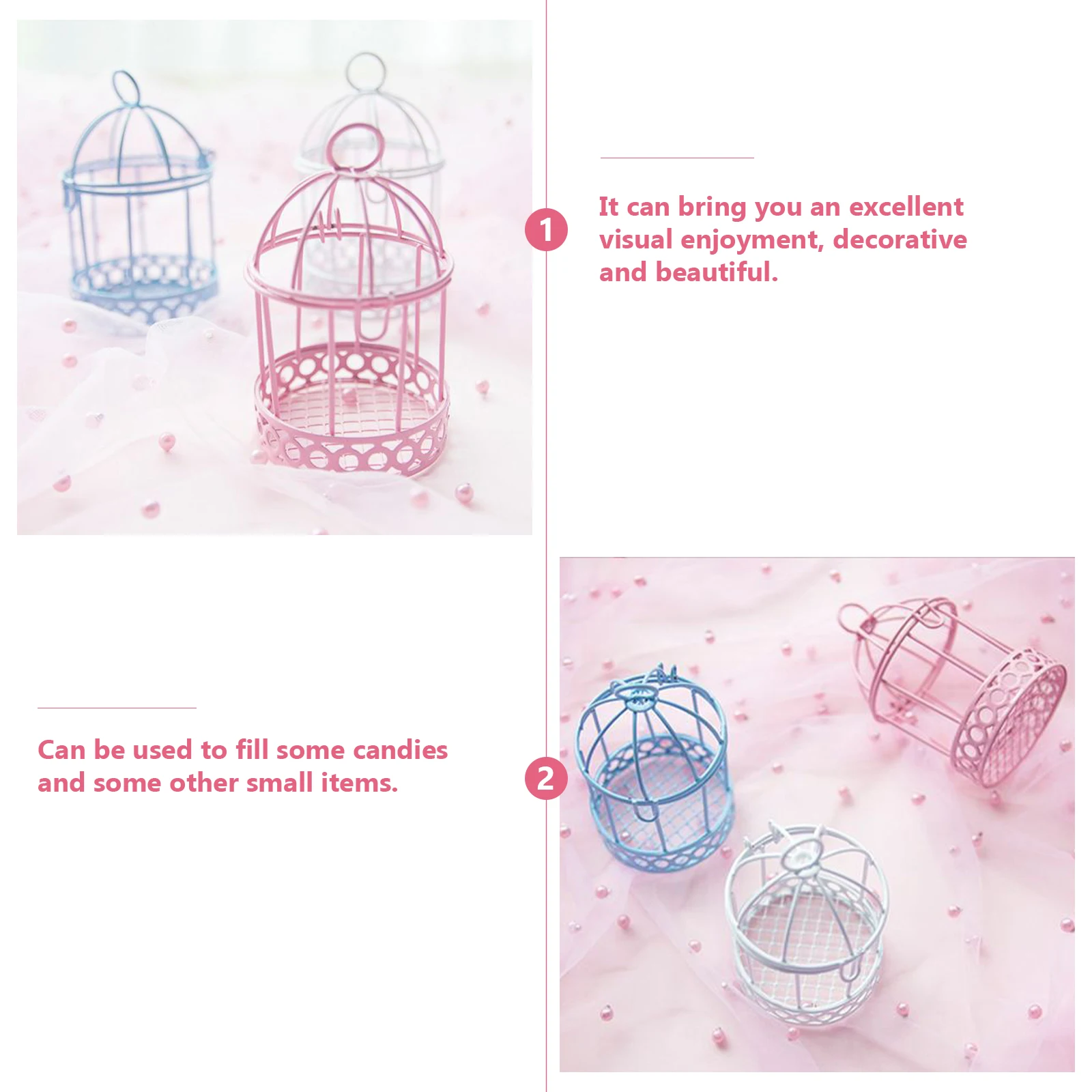 3PCS Mini Birdcage Decor White Iron Home Bedroom Accessories Storage Desktop Stylish Fashion Ornament
3PCS Mini Birdcage Decor White Iron Home Bedroom Accessories Storage Desktop Stylish Fashion Ornament
