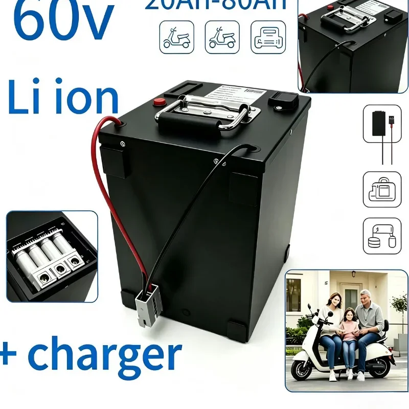 60V Lithium Ion Battery Pack 20Ah-80Ah With Charger High Capacity Power Supply For 1KW-5KW Devices Widely Used For Electric Vehi
60V Lithium Ion Battery Pack 20Ah-80Ah With Charger High Capacity Power Supply For 1KW-5KW Devices Widely Used For Electric Vehi